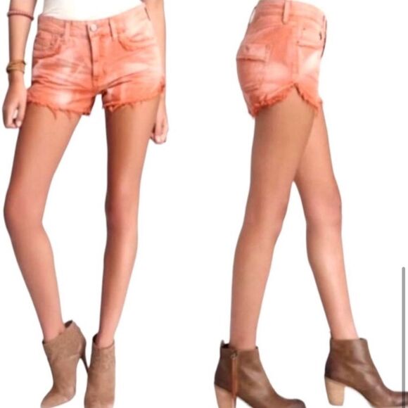 Free People Copper Orange Raw Hem Short - Picture 4 of 9